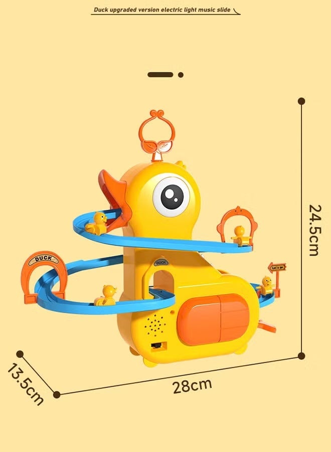 Aimayapet Track toy, Small Ducks Climbing Toys for Toddler, Electric Duck Track Toy, Kids Electric Duck Climbing Stairs Tracks Slide Toy Set with Light and Music, Preschool Toddler Boy Toys Educational Parent-Child Interactive Kids Toy - Image 2